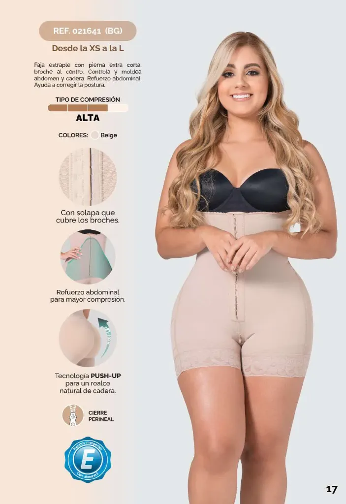 FAJA ESTRAPLE CON PIERNA EXTRA CORTA